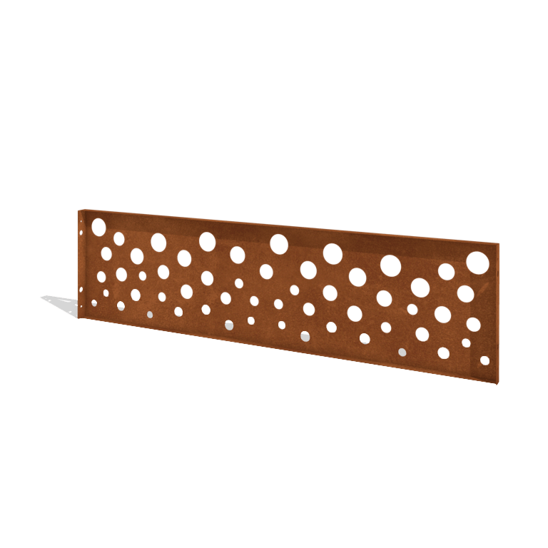 Vrtna ograja iz jekla corten H ploščo B 180 x 47,5 cm