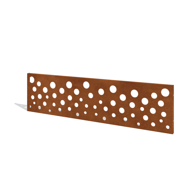 Vrtna ograja iz jekla corten H ploščo B 180 x 47,5 cm