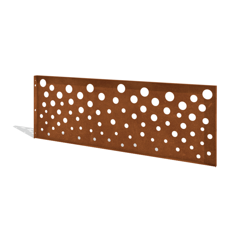 Vrtna ograja iz jekla corten H ploščo B 180 x 63,3 cm
