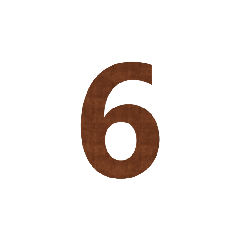 Hišna številka iz jekla corten 6 - 80 cm