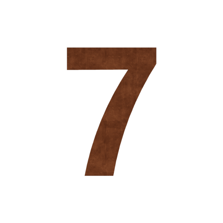 Hišna številka iz jekla corten 7 - 50 cm