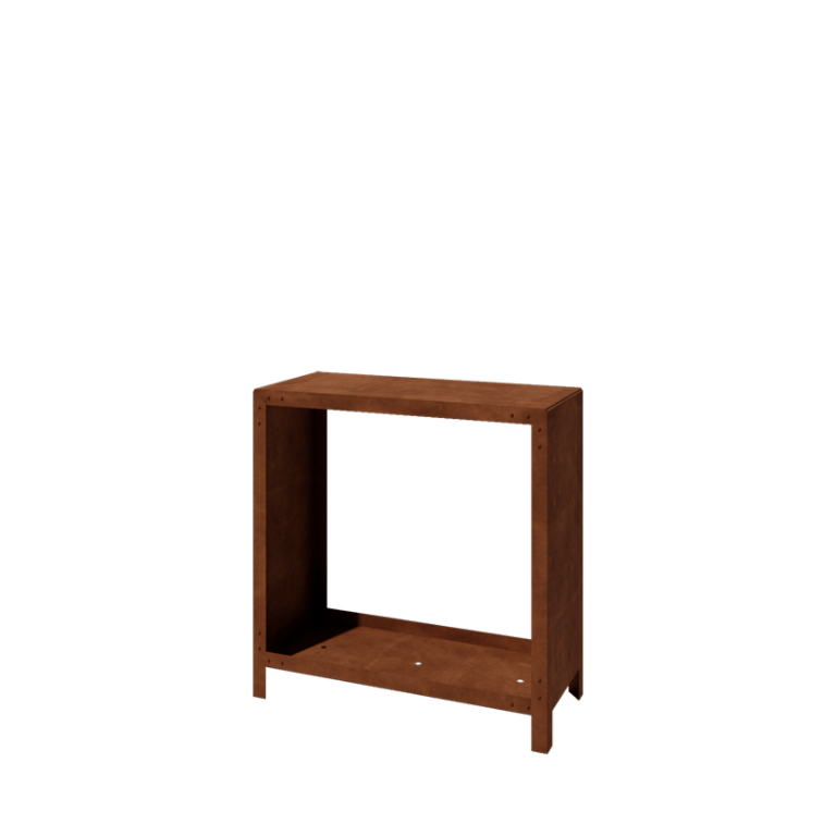 Stojalo za drva iz jekla corten Indiana 100 x 100 x 40 cm