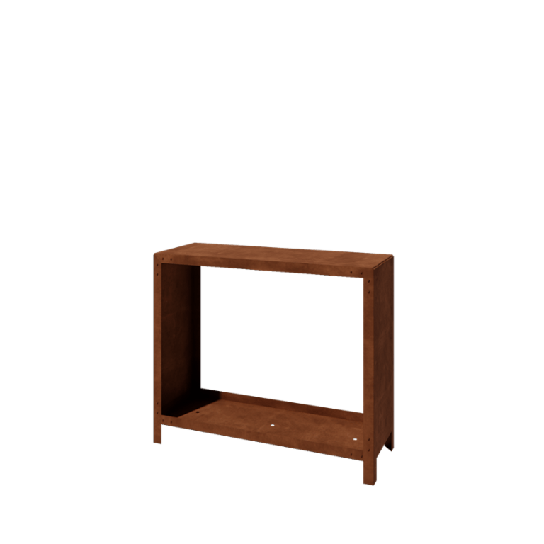 Stojalo za drva iz jekla corten Indiana 100 x 120 x 40 cm