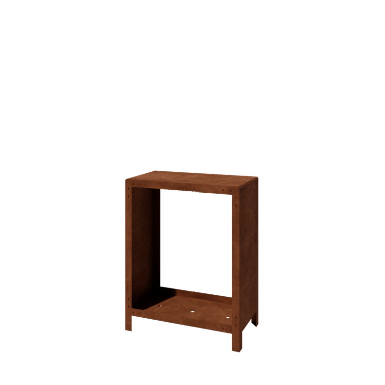 Corten jekleno Regal za drva - Indiana - 80 x 40 x 100 cm
