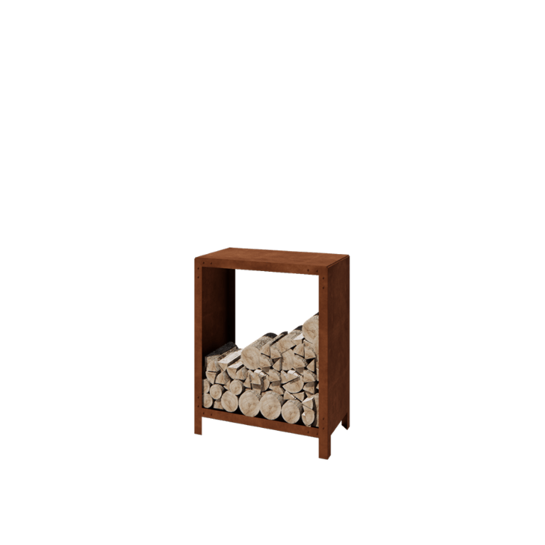 Corten jekleno Regal za drva - Indiana - 80 x 40 x 100 cm