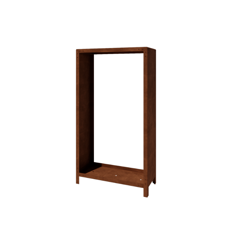 Stojalo za drva iz jekla corten Indiana 180 x 100 x 40 cm