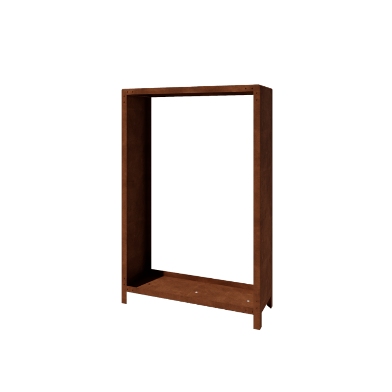 Stojalo za drva iz jekla corten Indiana 180 x 120 x 40 cm