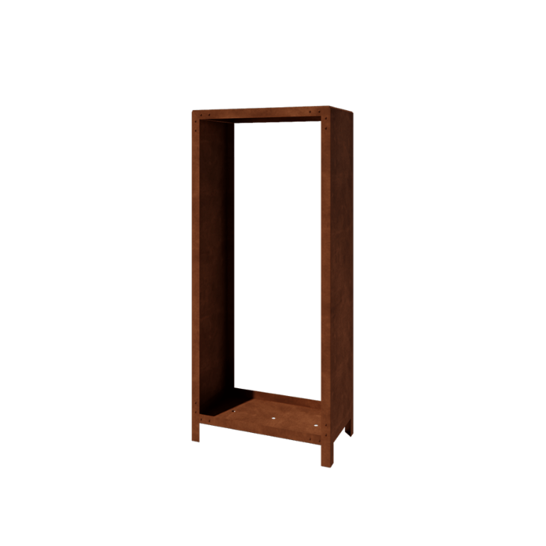 Stojalo za drva iz jekla corten Indiana 180 x 80 x 40 cm