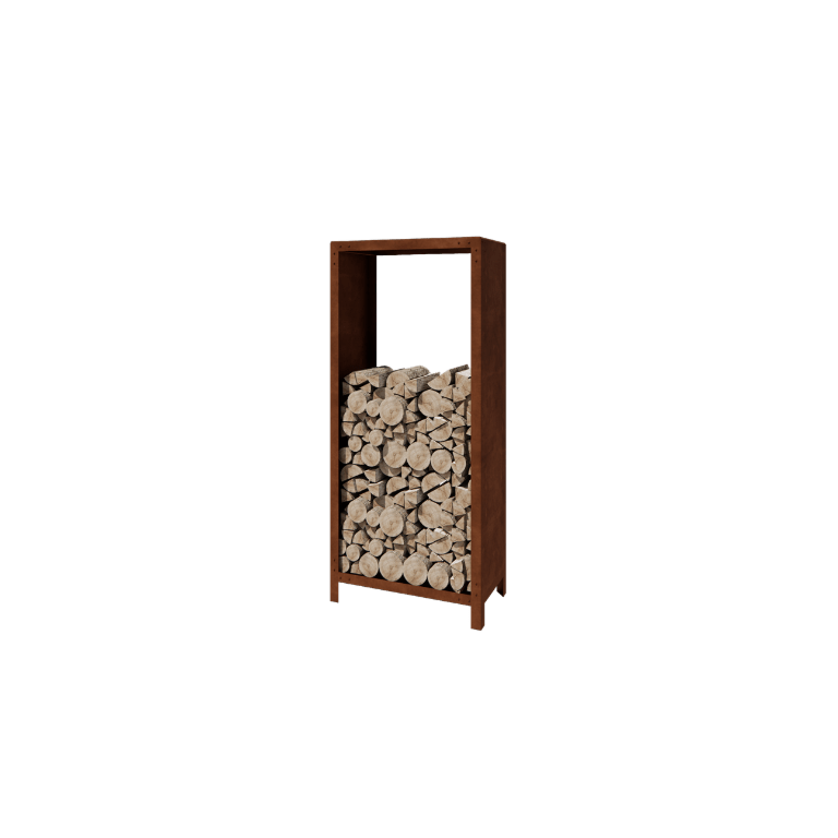 Stojalo za drva iz jekla corten Indiana 180 x 80 x 40 cm