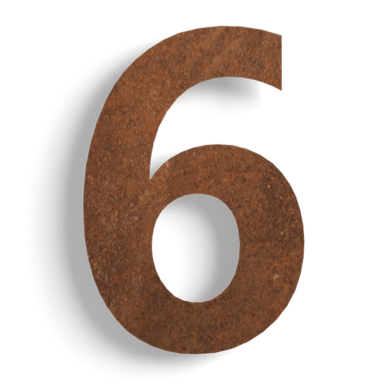Hišna številka iz jekla corten 6 - 80 cm