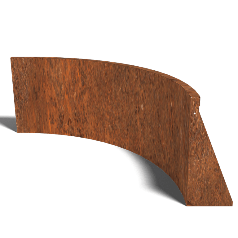 Škarpa iz jekla corten notranja krivulja 100 x 100 cm (višina 50 cm)