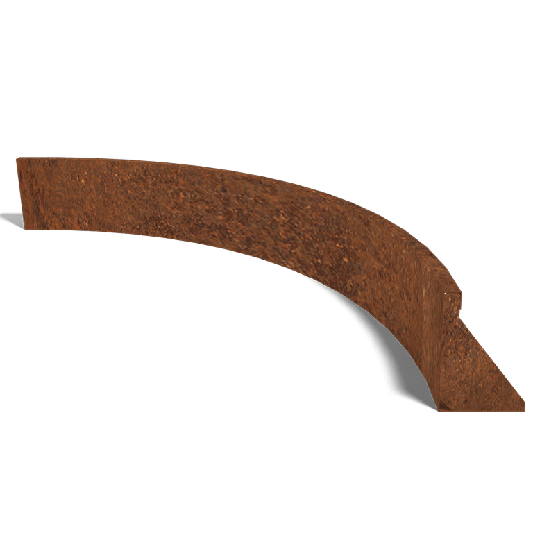Škarpa iz jekla corten notranja krivulja 150 x 150 cm (višina 30 cm)