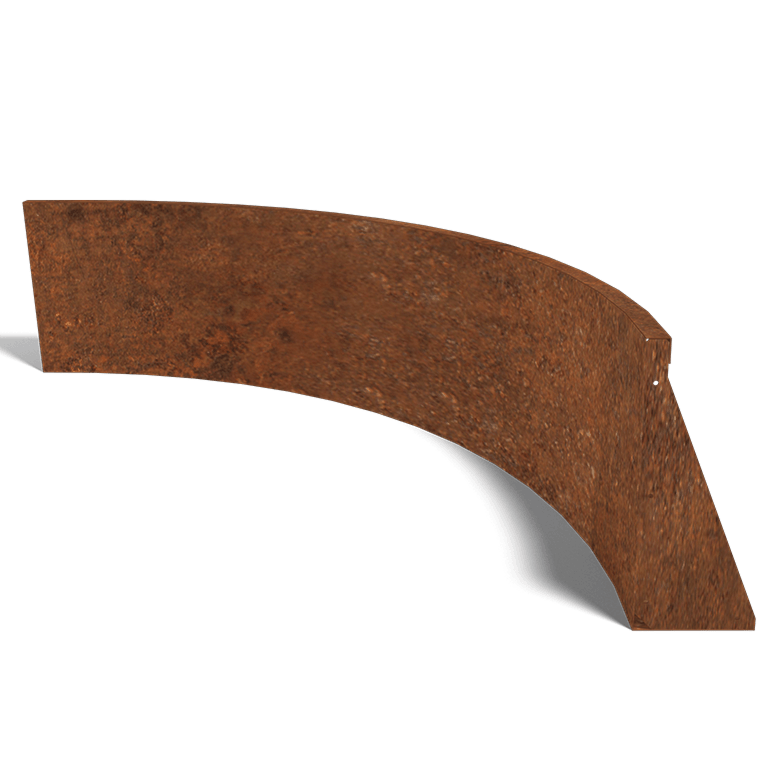 Škarpa iz jekla corten notranja krivulja 150 x 150 cm (višina 50 cm)