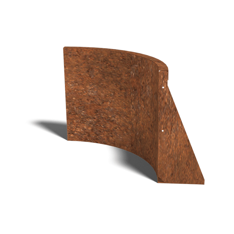 Škarpa iz jekla corten notranja krivulja 50 x 50 cm (višina 50 cm)