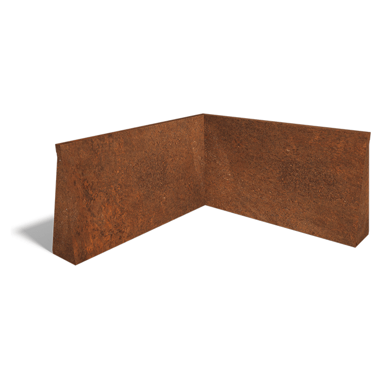 Škarpa iz jekla corten notranji kot 100 x 100 cm (višina 60 cm)