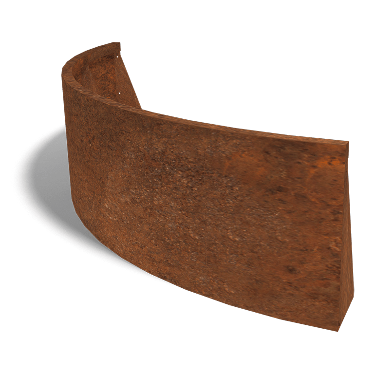 Škarpa iz jekla corten zunanja krivulja 150 x 150 cm (višina 50 cm)