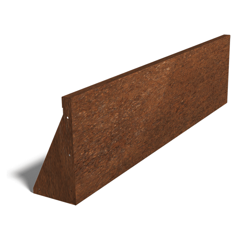 Škarpa iz jekla corten ravno 150 cm (višina 40 cm)