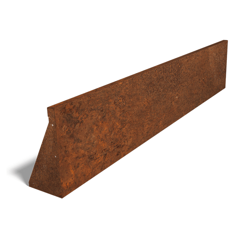 Škarpa iz jekla corten ravno 200 cm (višina 40 cm)