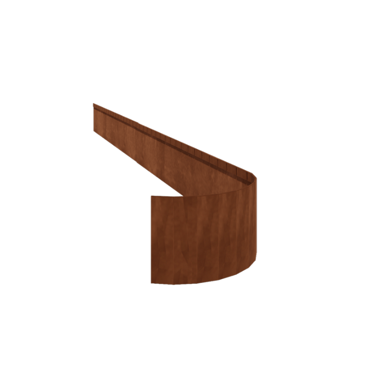 Obrobe za gredice iz jekla corten sploščeno FLEX 23 cm (dolžina 240 cm)