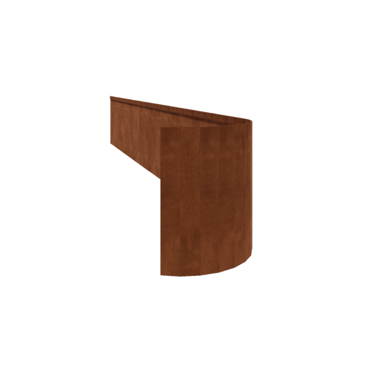 Obrobe za gredice iz jekla corten sploščeno FLEX 45 cm (dolžina 240 cm)