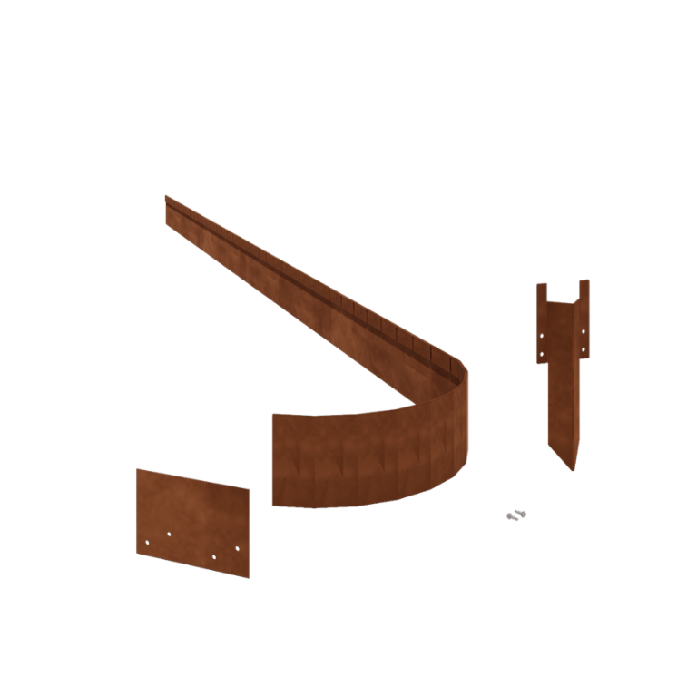 Obrobe za gredice iz jekla corten sploščeno FLEX 13 cm komplet na 15 metrov