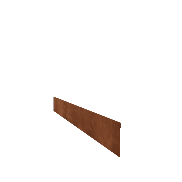 Obrobe za gredice iz jekla corten sploščeno 13 cm (dolžina 150 cm)