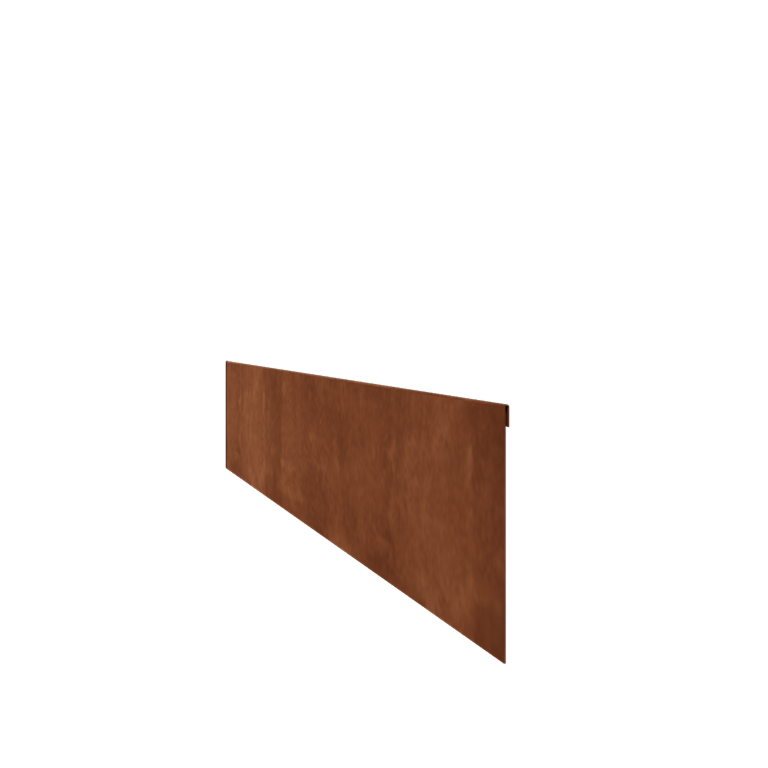 Obrobe za gredice iz jekla corten sploščeno 23 cm (dolžina 240 cm)