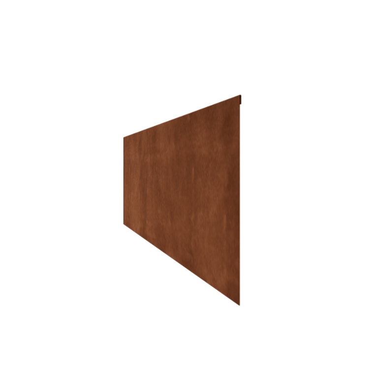Obrobe za gredice iz jekla corten sploščeno 45 cm (dolžina 150 cm)