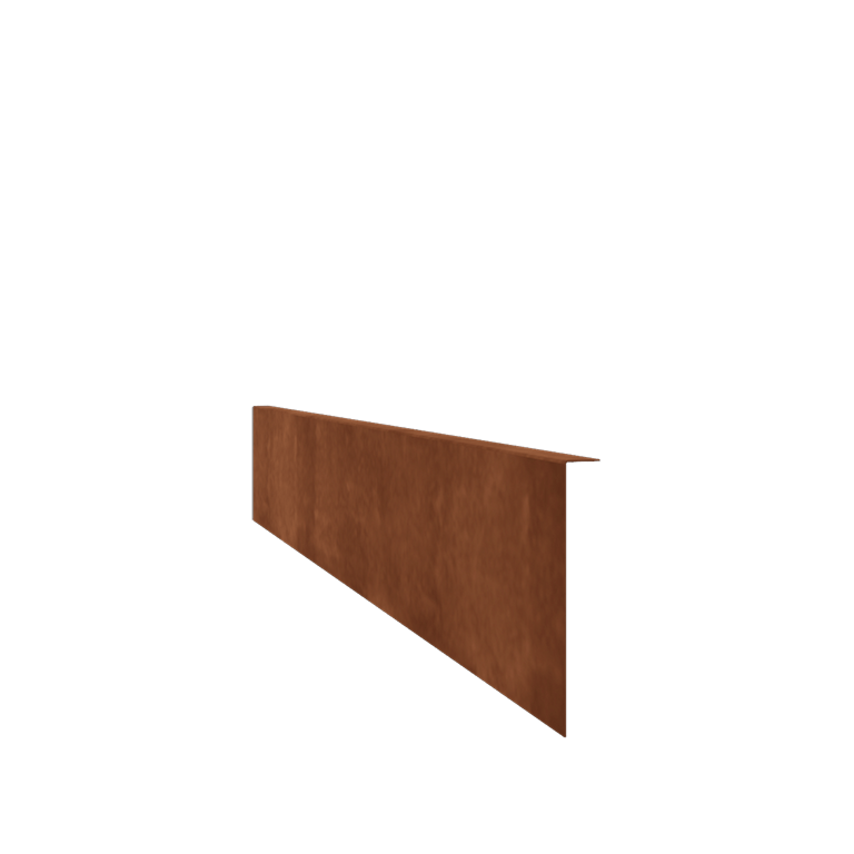 Obrobe za gredice iz jekla corten pod kotom 22 cm (dolžina 240 cm)