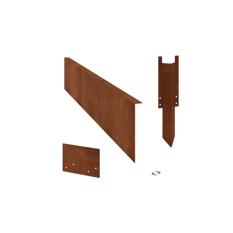 Obrobe za gredice iz jekla corten pod kotom 22 cm komplet na 24 metrov
