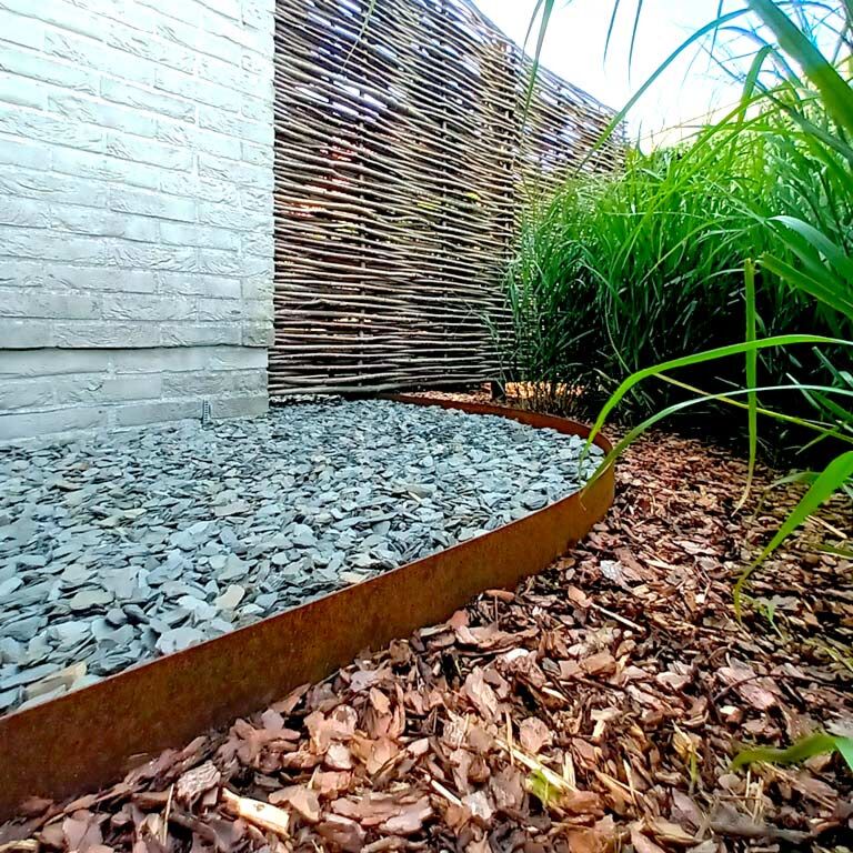 Obrobe za gredice iz jekla corten ravno 15 cm (dolžina 150 cm)