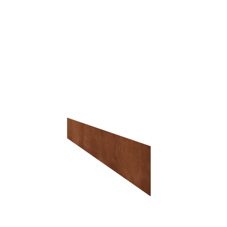 Obrobe za gredice iz jekla corten ravno 15 cm (dolžina 150 cm)