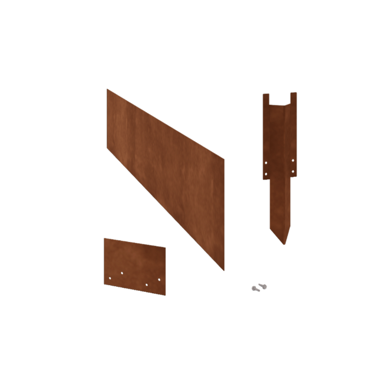 Obrobe za gredice iz jekla corten ravno 25 cm komplet na 24 metrov