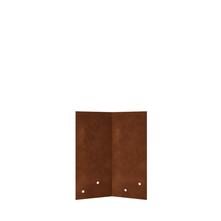 Corten jeklena spojna plošča - 45° - Višina robnega traku 22 / 25 cm