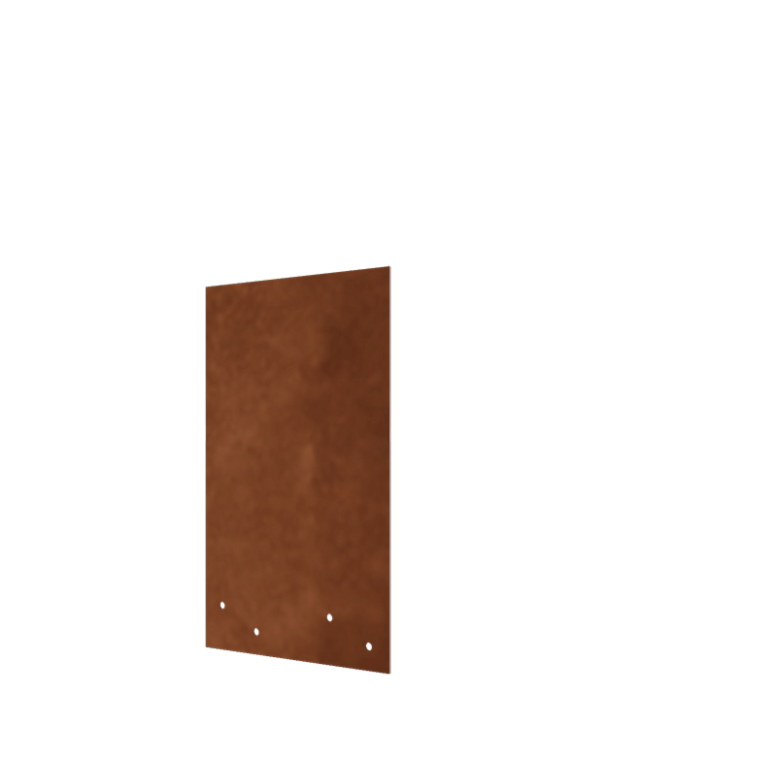Corten jeklena spojna plošča - Raven - Višina robnega traku 34 / 37,5 cm