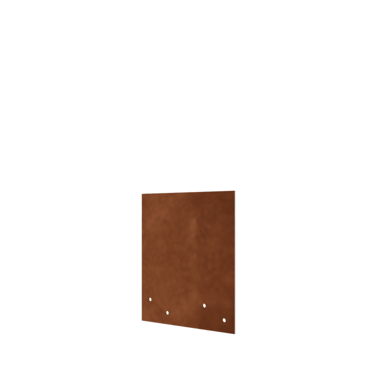 Corten jeklena spojna plošča - Raven - Višina robnega traku 22 / 25 cm