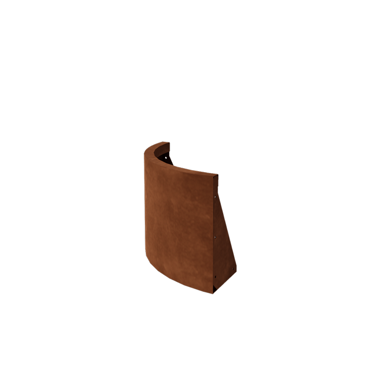 Škarpa iz jekla corten zunanja krivulja 50 x 50 cm (višina 40 cm)