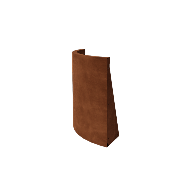 Škarpa iz jekla corten zunanja krivulja 50 x 50 cm (višina 60 cm)