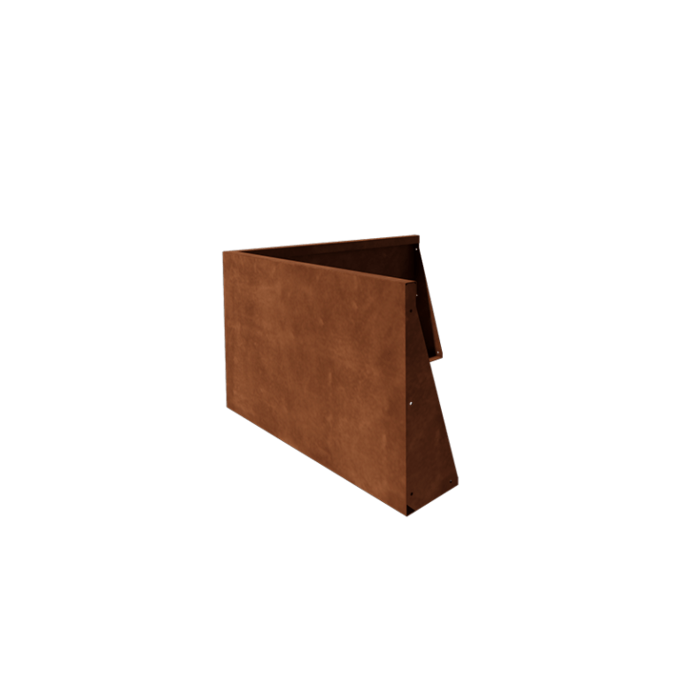 Škarpa iz jekla corten zunanji kot 100 x 100 cm (višina 60 cm)