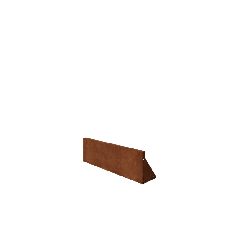 Škarpa iz jekla corten ravno 100 cm (višina 30 cm)