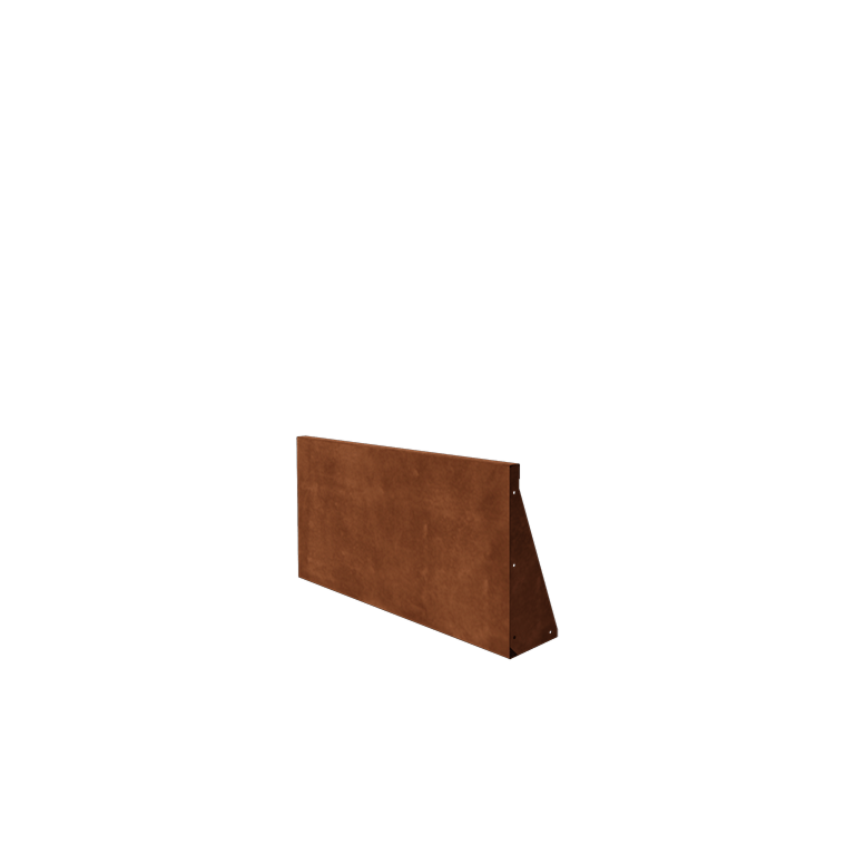 Škarpa iz jekla corten ravno 100 cm (višina 50 cm)