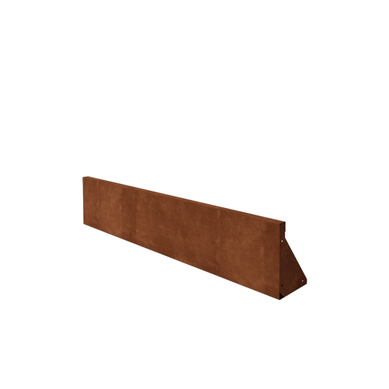 Škarpa iz jekla corten ravno 150 cm (višina 30 cm)