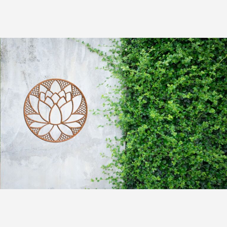 Stenska dekoracija iz jekla corten Lotus