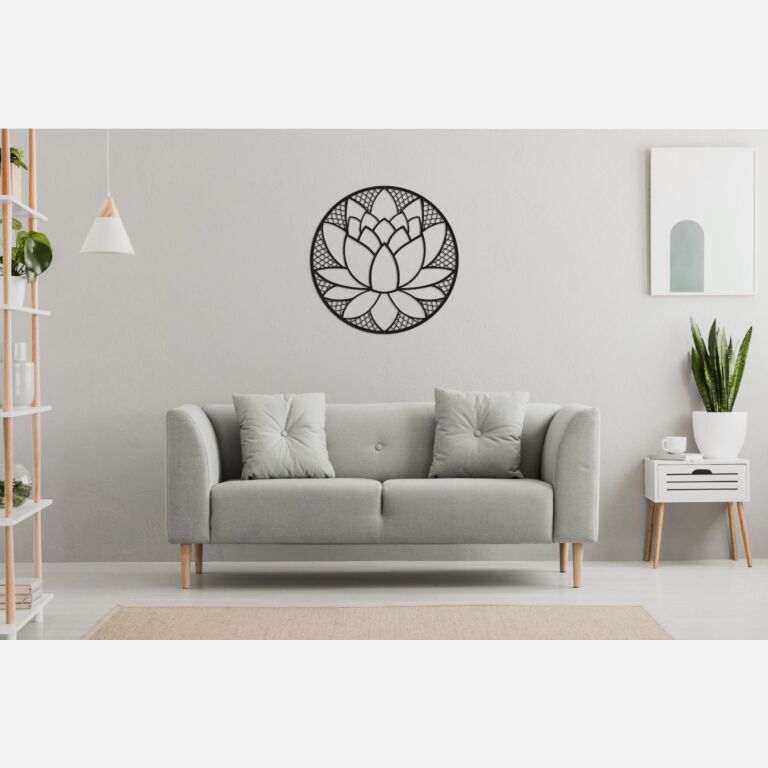 Kovinski stenska dekoracija Lotus
