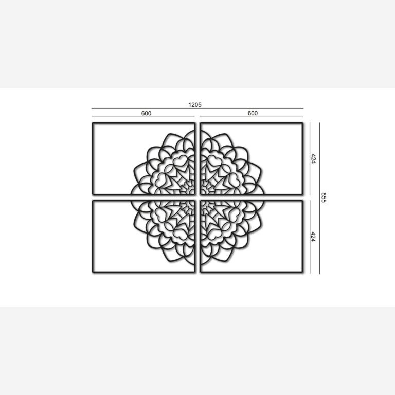 Kovinska stenska dekoracija Mandala *OP=OP