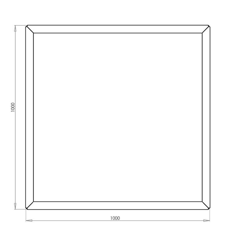 Korito za rože iz prašno barvanega jekla Miami 100 x 100 cm