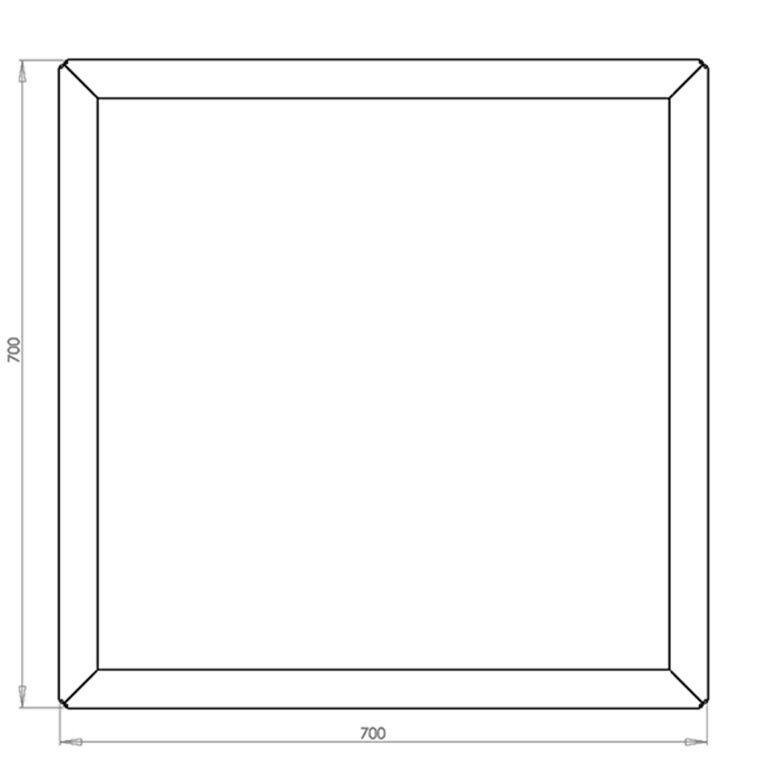 Korito za rože iz jekla corten Miami 70 x 70 cm
