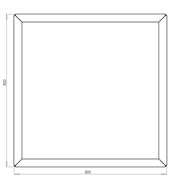 Korito za rože iz jekla corten Miami 80 x 80 cm