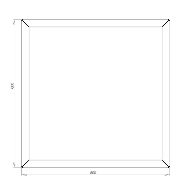 Korito za rože iz prašno barvanega jekla Miami 80 x 80 cm