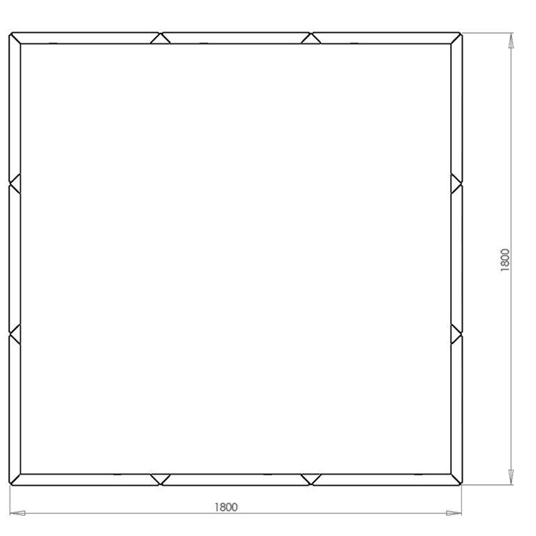 Korito za rože iz jekla corten Miami xxl 180 x 180 cm